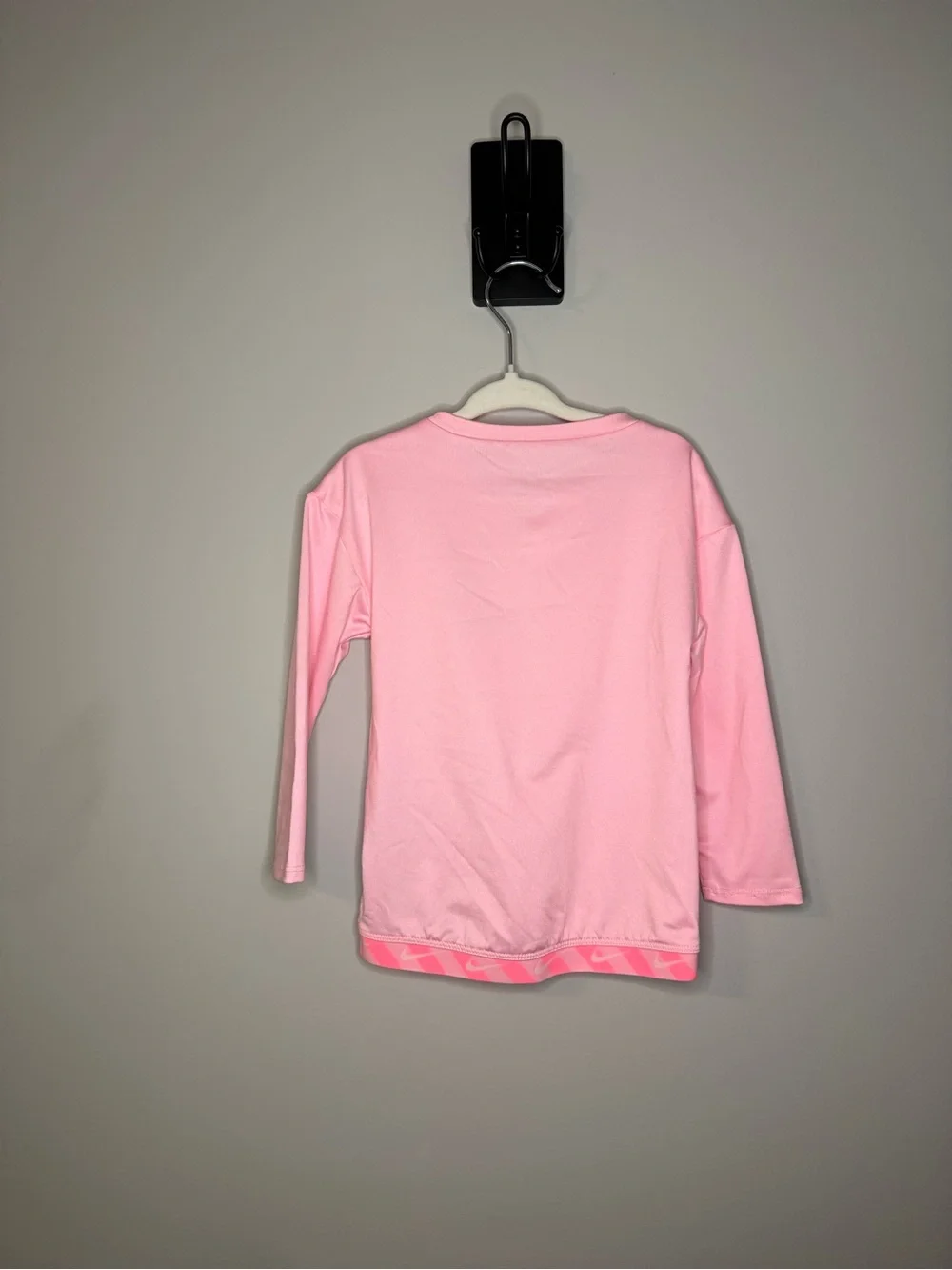 Nike Dri-FIT Girls/Toddler Long-Sleeve Crossover Tunic/Active Top Pink Size 24M